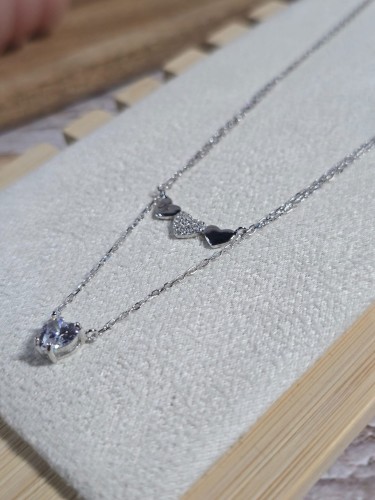 Naszyjnik MIŁOŚĆ z podwójnym łańcuszkiem