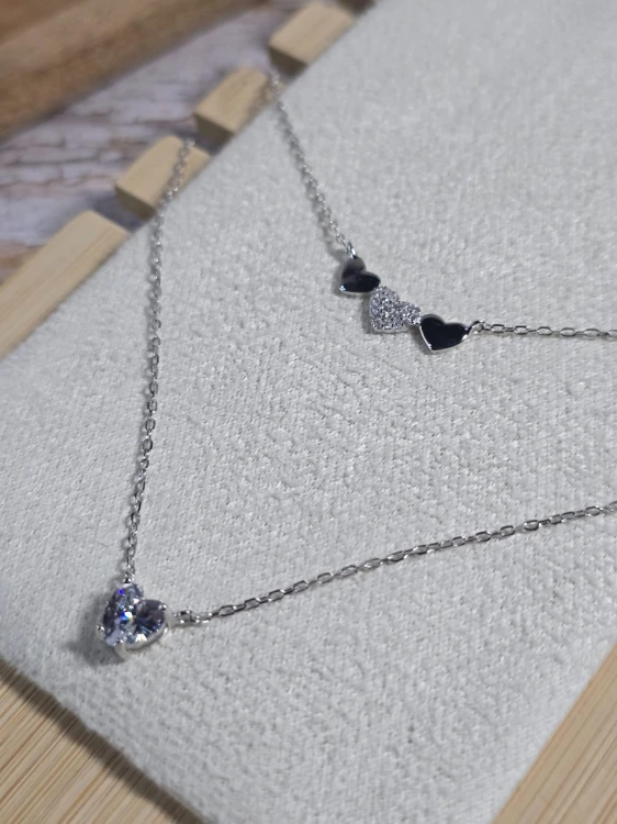 Naszyjnik MIŁOŚĆ z podwójnym łańcuszkiem