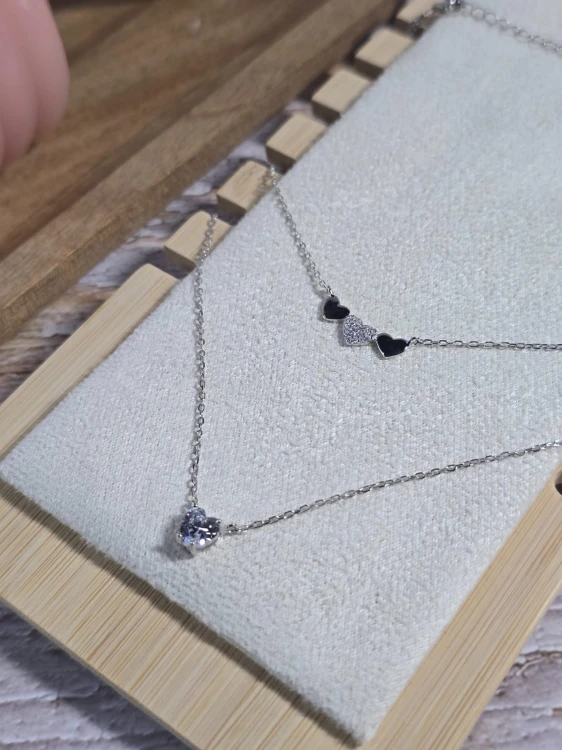 Naszyjnik MIŁOŚĆ z podwójnym łańcuszkiem