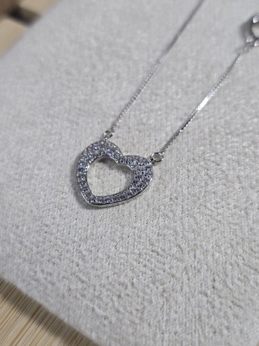 Naszyjnik srebrny SERCE z cyrkoniami