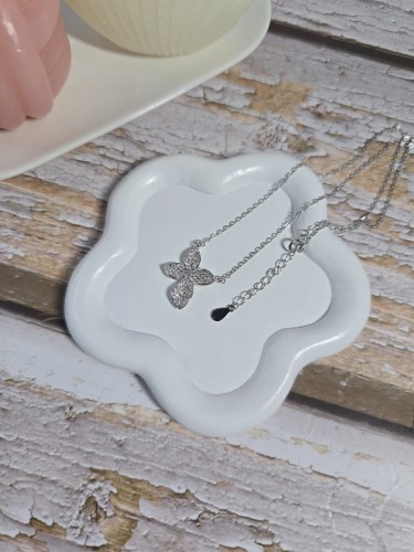 Naszyjnik BLOSSOM z kwiatkiem srebrny