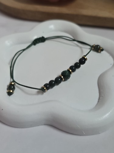 Bransoletka Zodiakalna Byk: Stabilność i Transformacja - Malachit i Agat