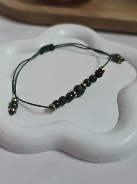 Bransoletka Zodiakalna Byk: Stabilność i Transformacja - Malachit i Agat