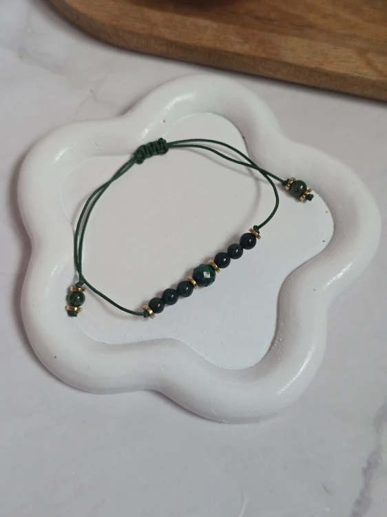 Bransoletka Zodiakalna Byk: Stabilność i Transformacja - Malachit i Agat