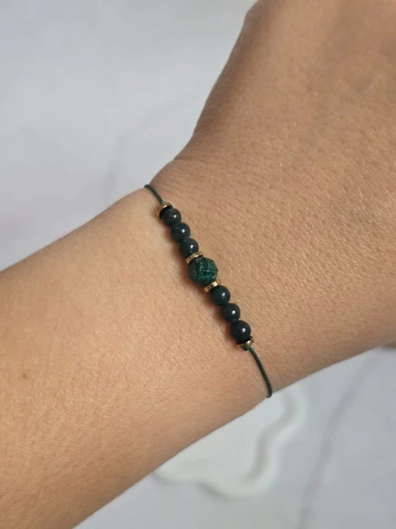 Bransoletka Zodiakalna Byk: Stabilność i Transformacja - Malachit i Agat