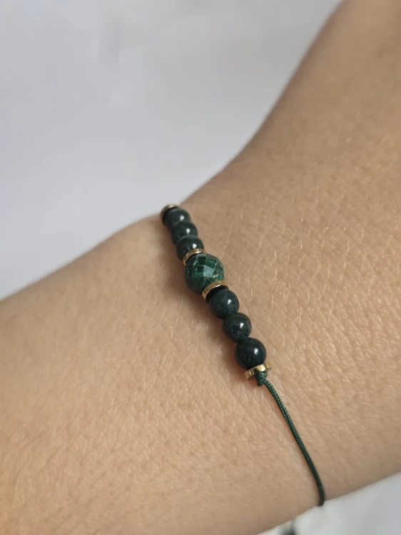 Bransoletka Zodiakalna Byk: Stabilność i Transformacja - Malachit i Agat