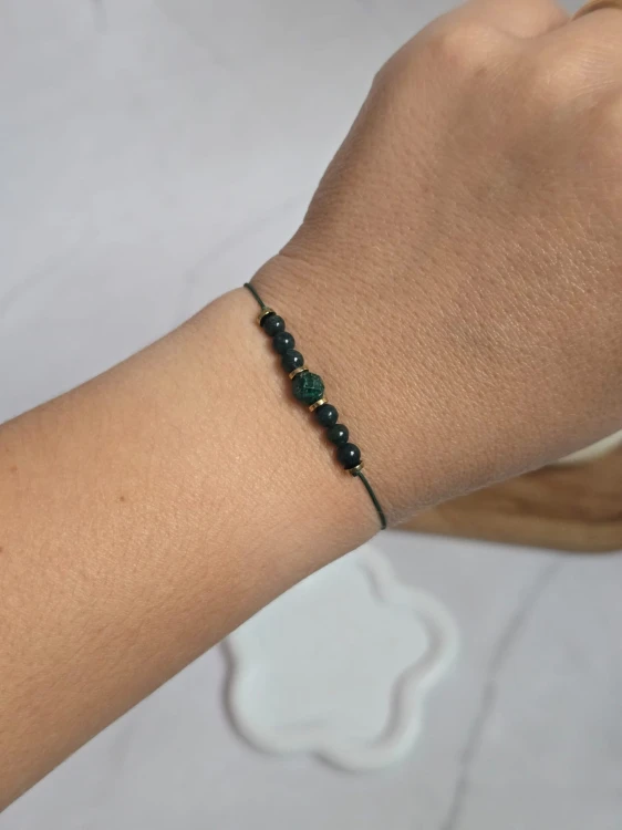 Bransoletka Zodiakalna Byk: Stabilność i Transformacja - Malachit i Agat