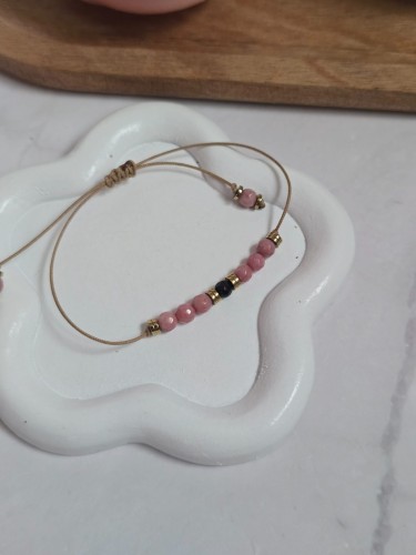 Bransoletka zodiakalna: Baran - Siła i harmonia Rodonit i Turmalin