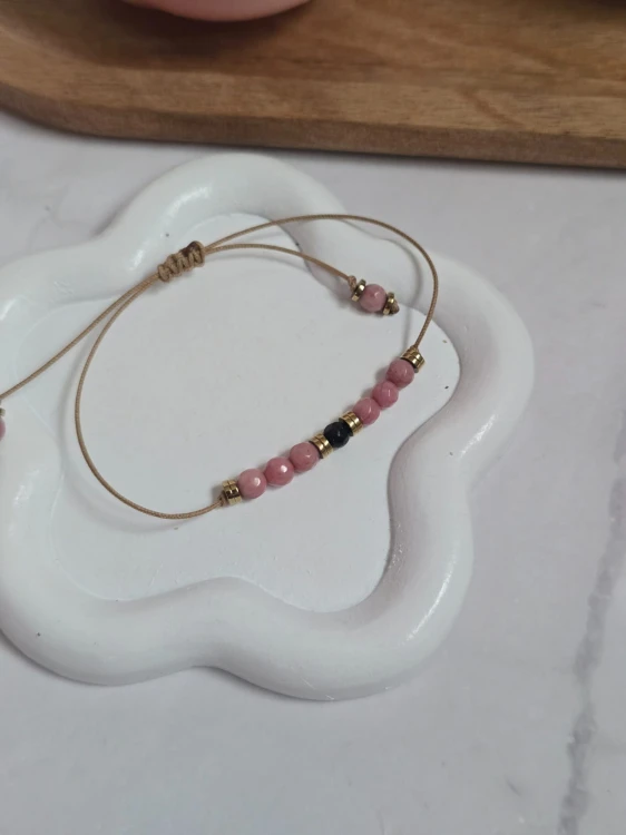 Bransoletka zodiakalna: Baran - Siła i harmonia Rodonit i Turmalin