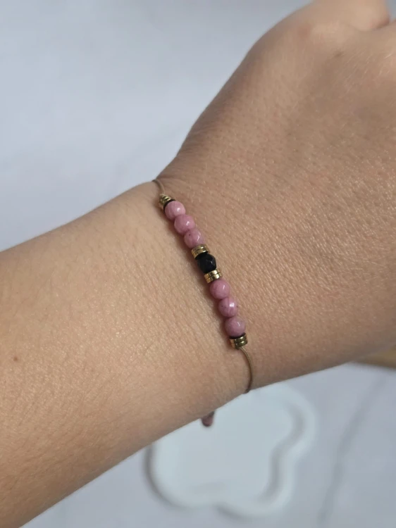 Bransoletka zodiakalna: Baran - Siła i harmonia Rodonit i Turmalin