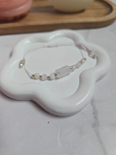 Bransoletka Zodiakalna Bliźnięta: Harmonia i Optymizm - Cytryn i Chalcedon