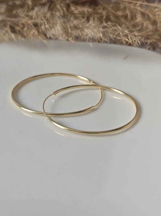 Kolczyki AUREA SMOOTH 40 kółka złocone