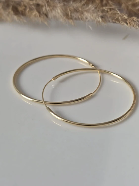 Kolczyki AUREA SMOOTH 40 kółka złocone