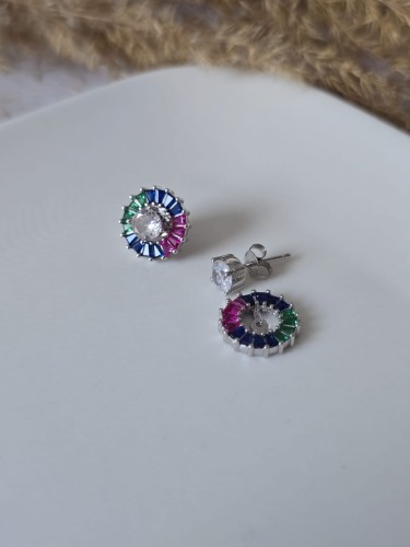 Kolczyki Kolorowy Środek