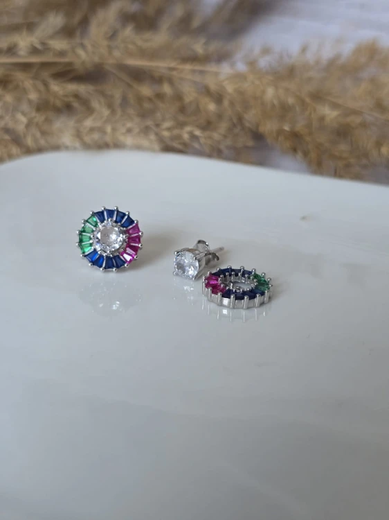 Kolczyki Kolorowy Środek