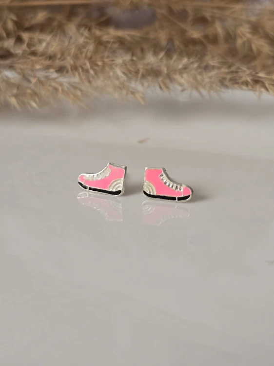 Kolczyki dziecięce Różowe Trampki
