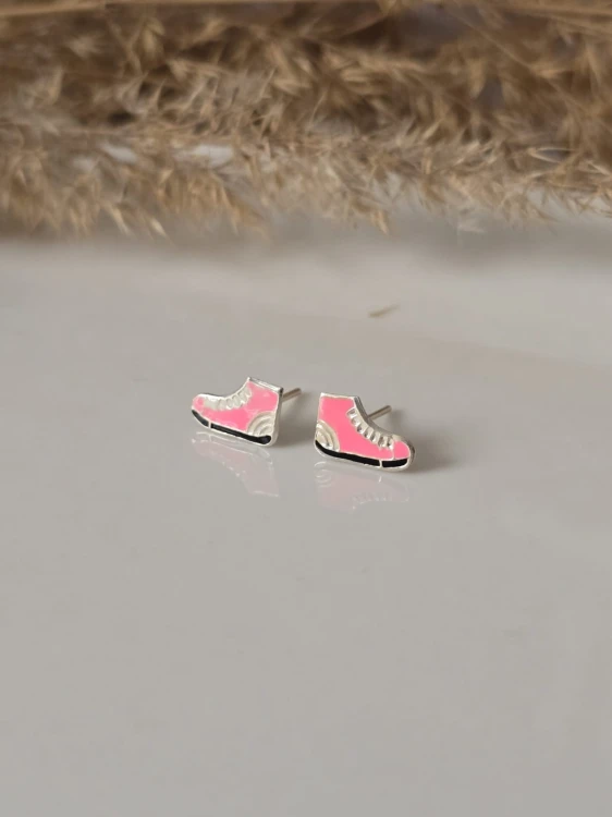 Kolczyki dziecięce Różowe Trampki