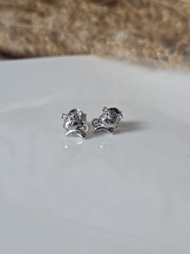 Kolczyki dziecięce Srebrne Tygryski