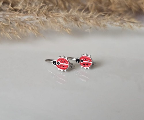 Kolczyki dziecięce Biedronki