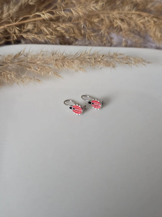 Kolczyki dziecięce Biedronki