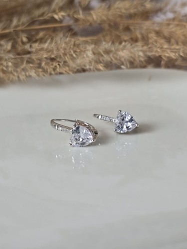 Kolczyki Serce z Cyrkonią