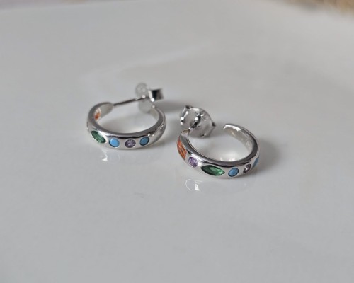 Kolczyki Tęczowe Koło