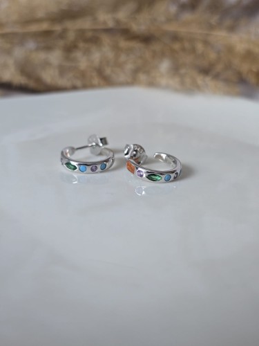 Kolczyki Tęczowe Koło