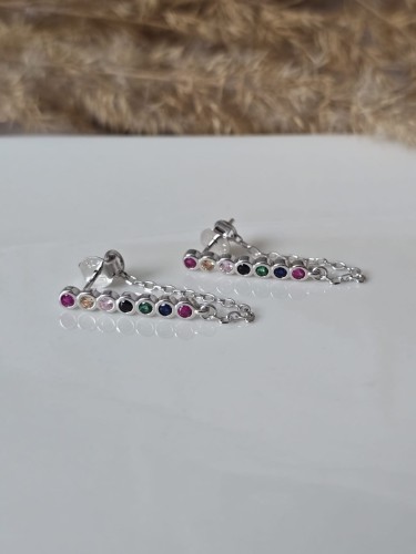 Kolczyki Kolorowy Warkocz