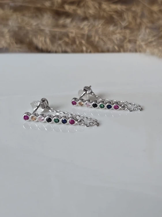 Kolczyki Kolorowy Warkocz