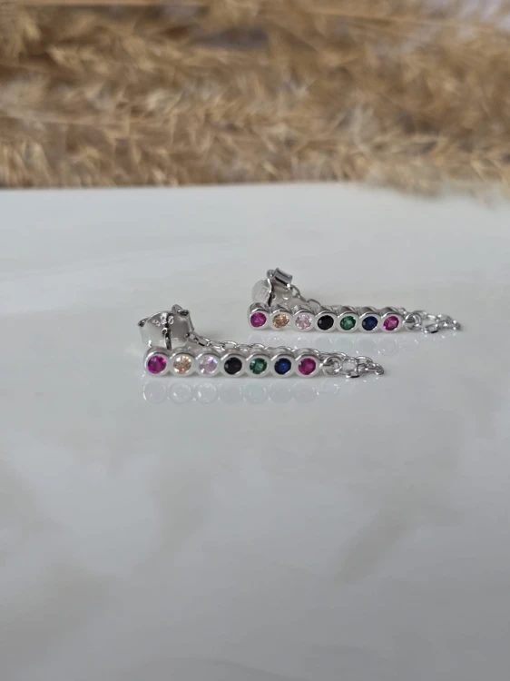 Kolczyki Kolorowy Warkocz