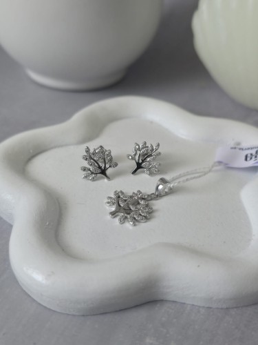 Srebrny komplet biżuterii Tree