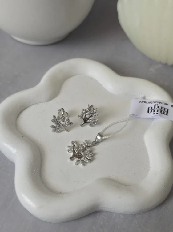 Srebrny komplet biżuterii Tree