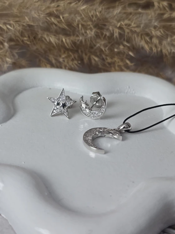Srebrny komplet biżuterii Luna &amp; Star