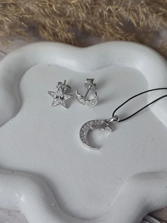 Srebrny komplet biżuterii Luna &amp; Star