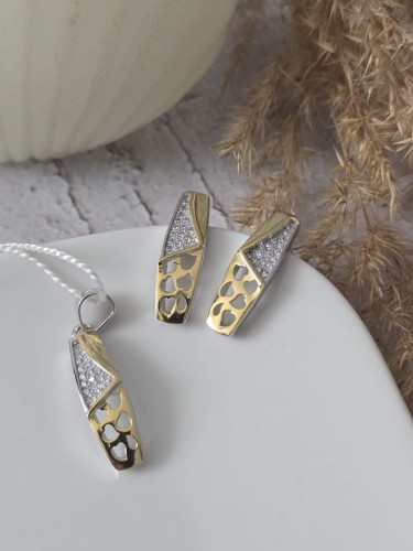 Srebrny komplet biżuterii Złoty Akcent