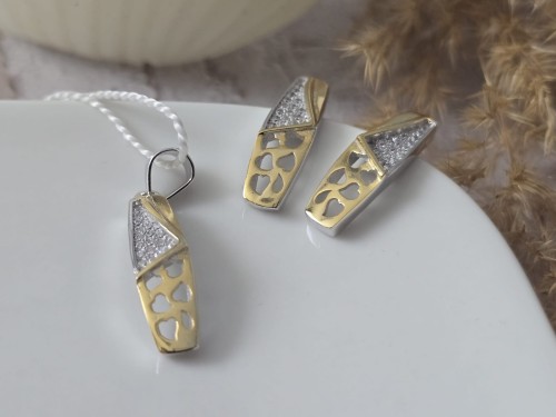 Srebrny komplet biżuterii Złoty Akcent