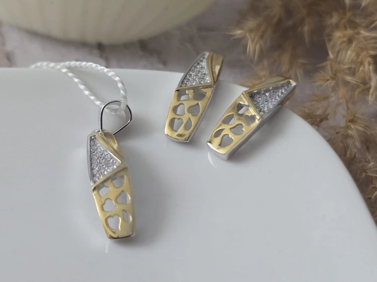 Srebrny komplet biżuterii Złoty Akcent