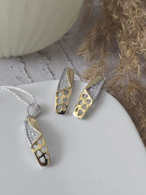 Srebrny komplet biżuterii Złoty Akcent