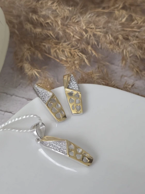 Srebrny komplet biżuterii Złoty Akcent