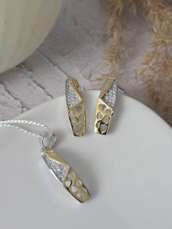 Srebrny komplet biżuterii Złoty Akcent