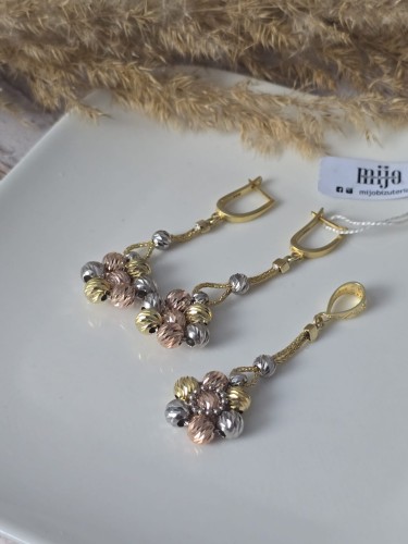 Srebrny komplet biżuterii Kwiat Blasku