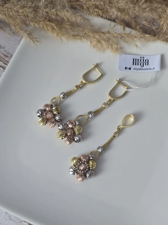 Srebrny komplet biżuterii Kwiat Blasku