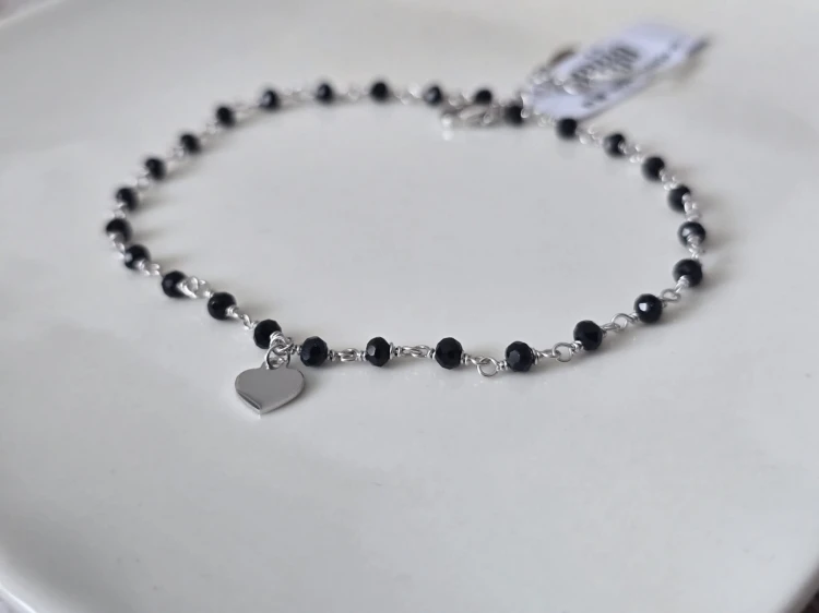 Bransoletka na nogę Czarne Serce