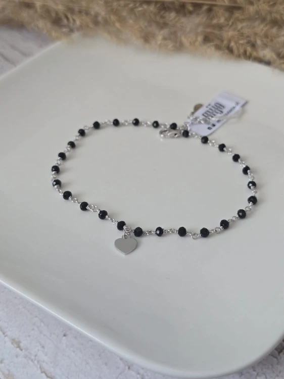Bransoletka na nogę Czarne Serce