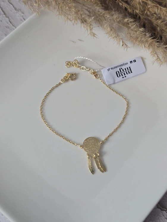 Złocona bransoletka Złoty Łapacz Snów