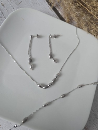 Komplet srebrnej biżuterii Oval Elegance