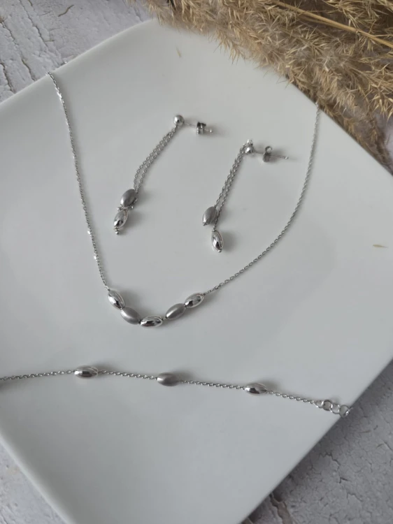 Komplet srebrnej biżuterii Oval Elegance