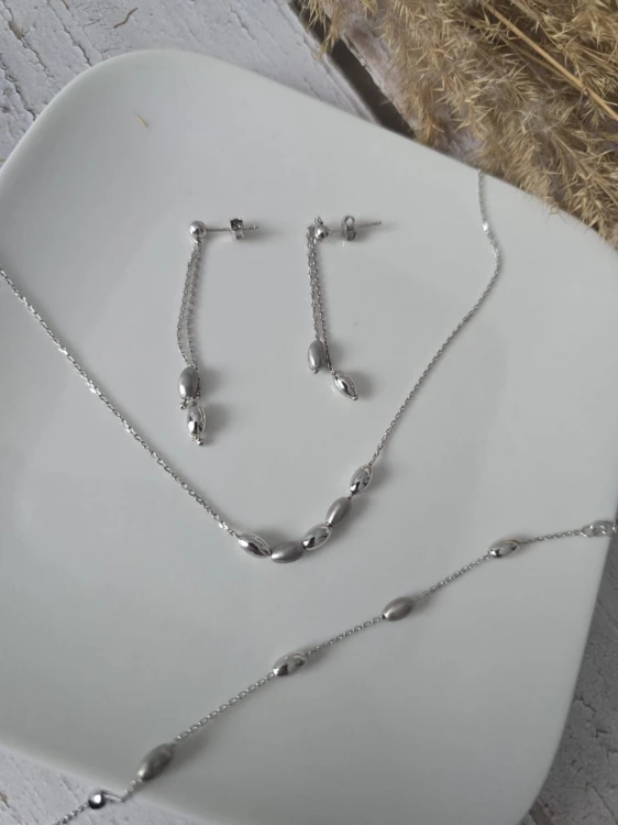 Komplet srebrnej biżuterii Oval Elegance