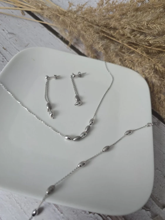Komplet srebrnej biżuterii Oval Elegance