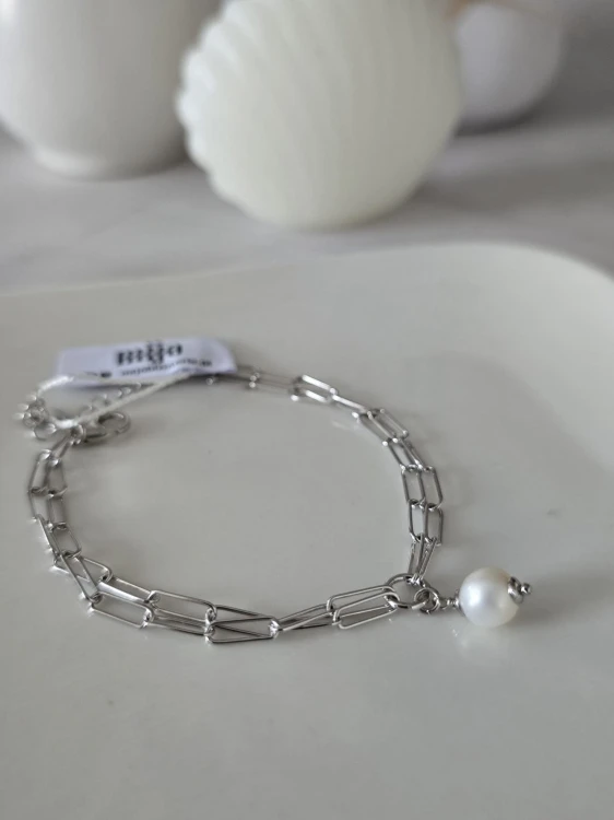 Bransoletka srebrna Perlina